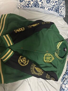 Green & Black Men's Embroidered wicked Jacket